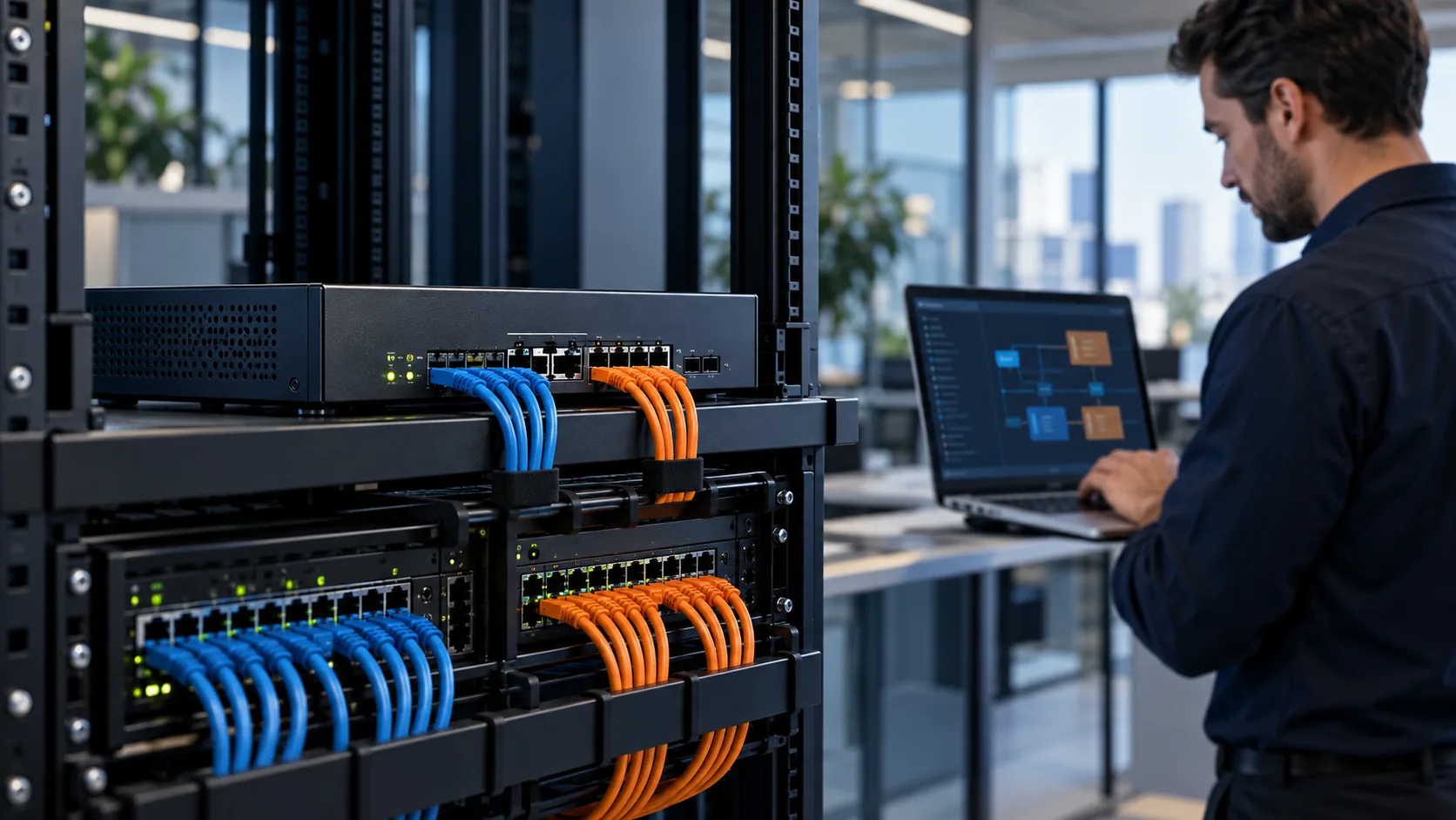 Illustrative firewall appliance and segmented network patching