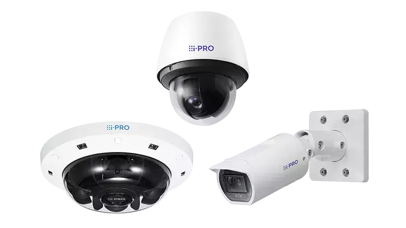 i-PRO PTZ, multi-sensor, and bullet surveillance cameras