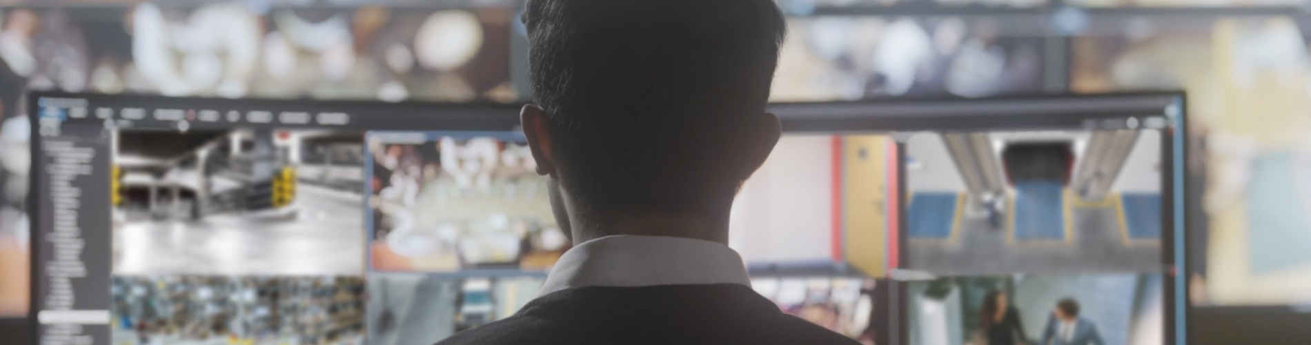 Operator using Milestone XProtect video management software